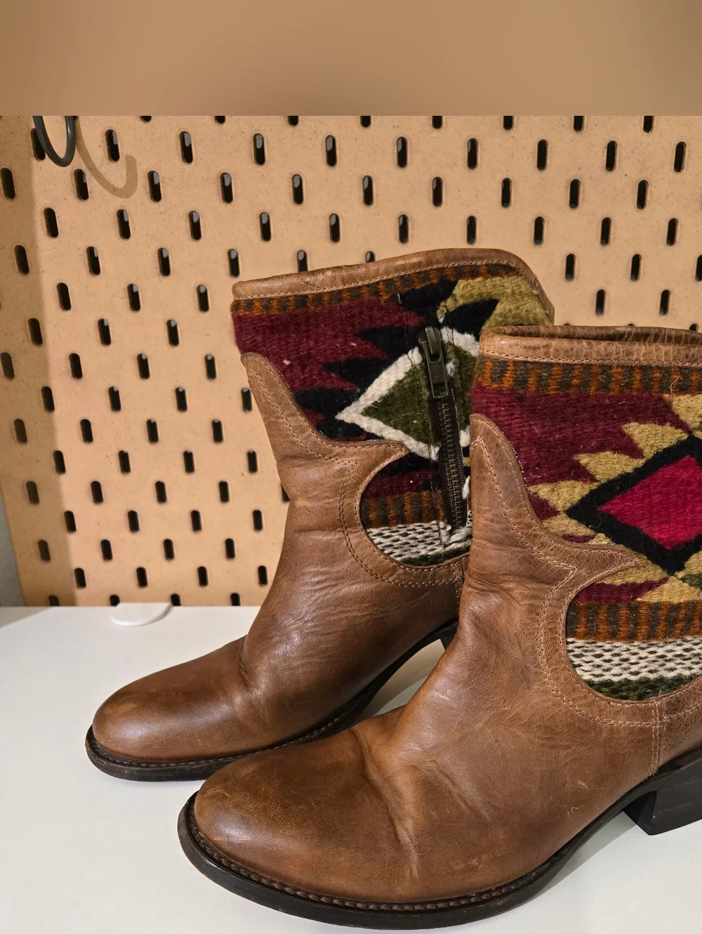 FREEBIRD by Steven Cablo Aztec Blanket Ankle Boots Womens 8 Caballero $350 - Picture 2 of 15